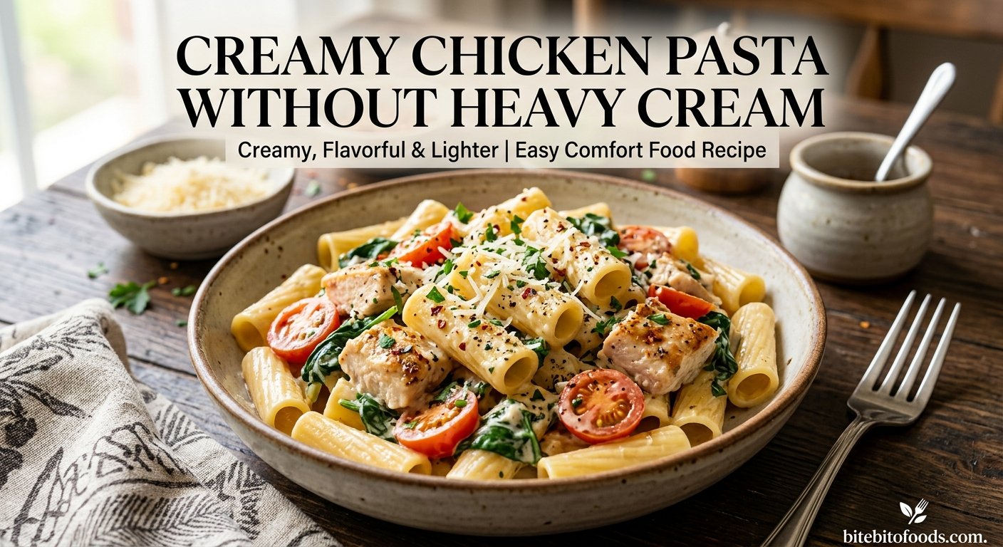 Creamy Chicken Pasta Without Heavy Cream: Easy, Rich, and Delicious