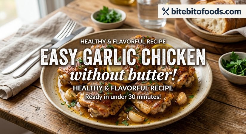 Easy Garlic Chicken Without Butter – Juicy, Flavorful, and Simple Skillet Recipe