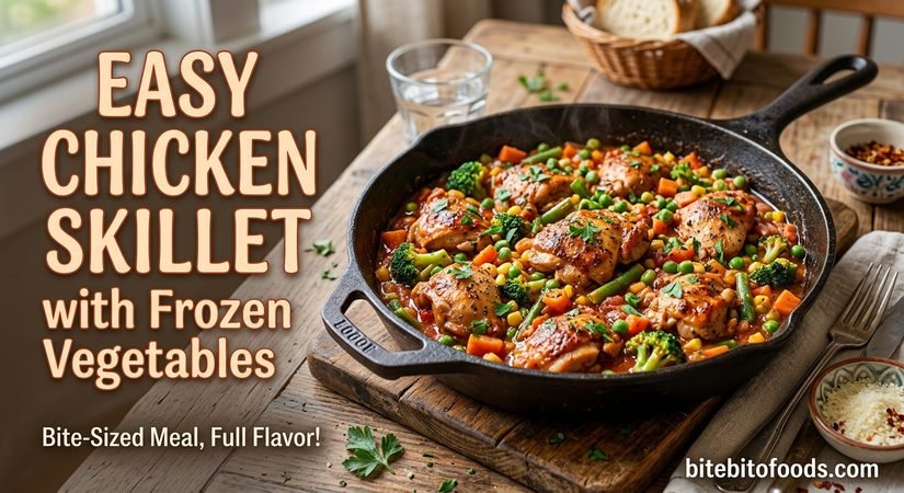 Easy Chicken Skillet with Frozen Vegetables: A Quick and Delicious One-Pan Dinner